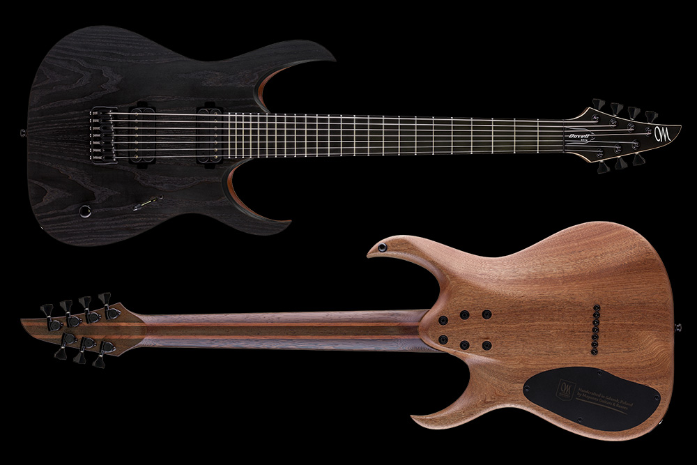 Mayones Guitars Duvell Elite Gothic 7 2h Seymour Duncan Ht Eb - Monolith Black Matt - 7-saitige E-Gitarre - Variation 1