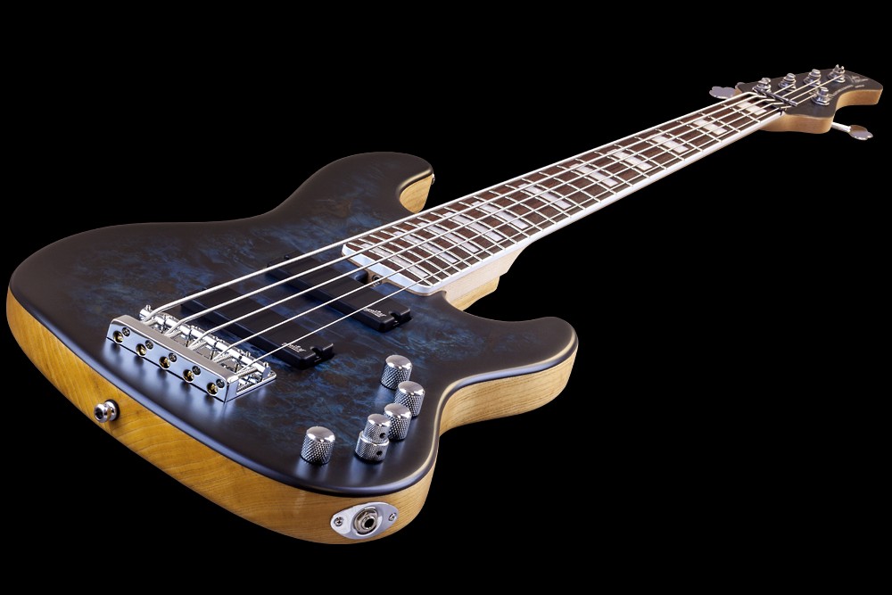 Mayones Guitars Federico Malaman Jabba Mala 5 Pf - Dirty Blue Burst - Solidbody E-bass - Variation 1