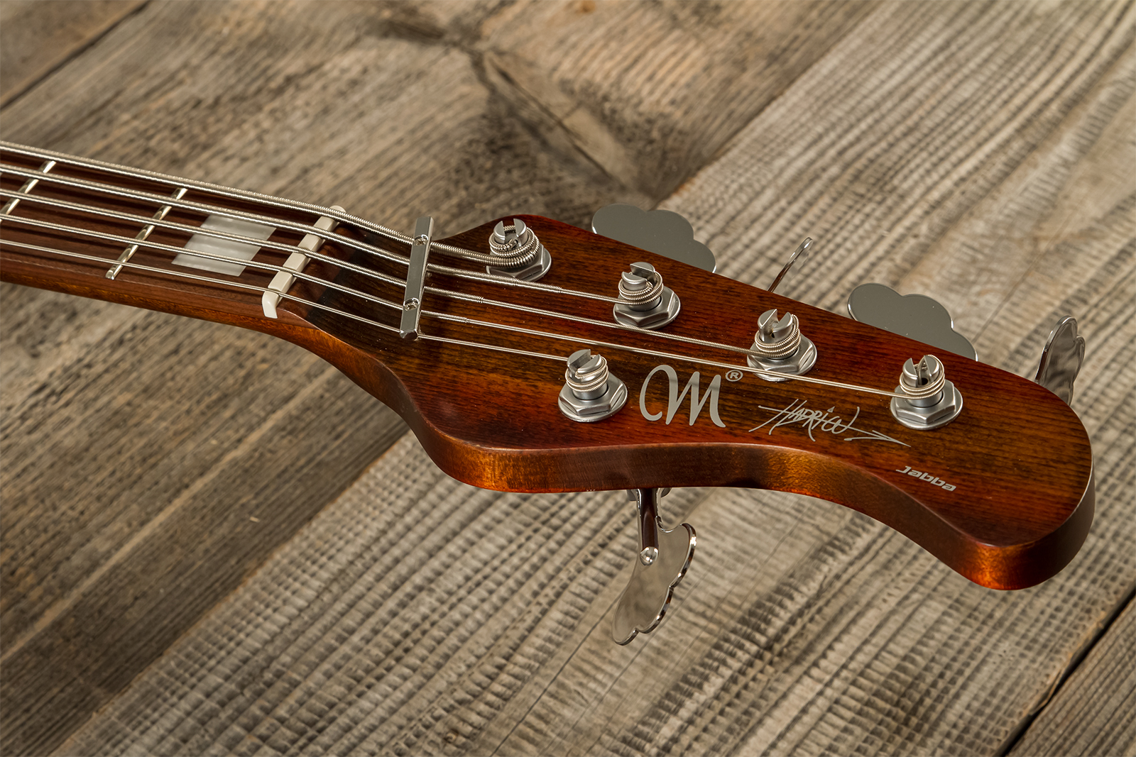 Mayones Guitars Hadrien Feraud Jabba 5c Active Pf - Antique Brown - Solidbody E-bass - Variation 16
