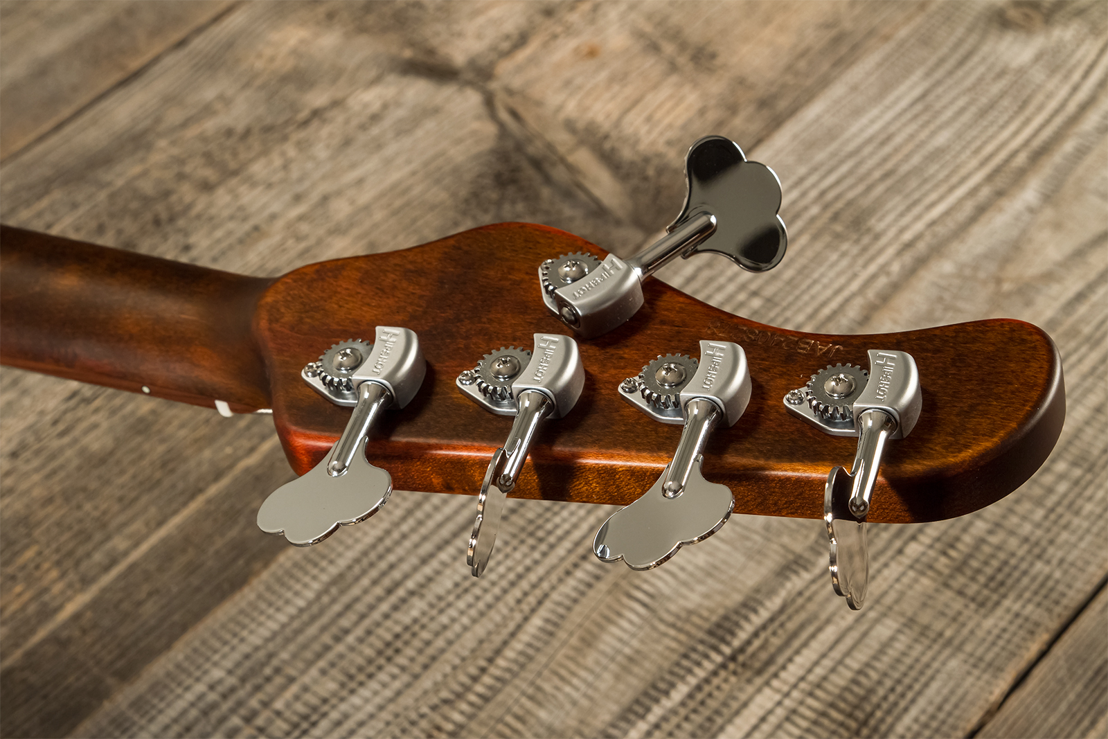 Mayones Guitars Hadrien Feraud Jabba 5c Active Pf - Antique Brown - Solidbody E-bass - Variation 17