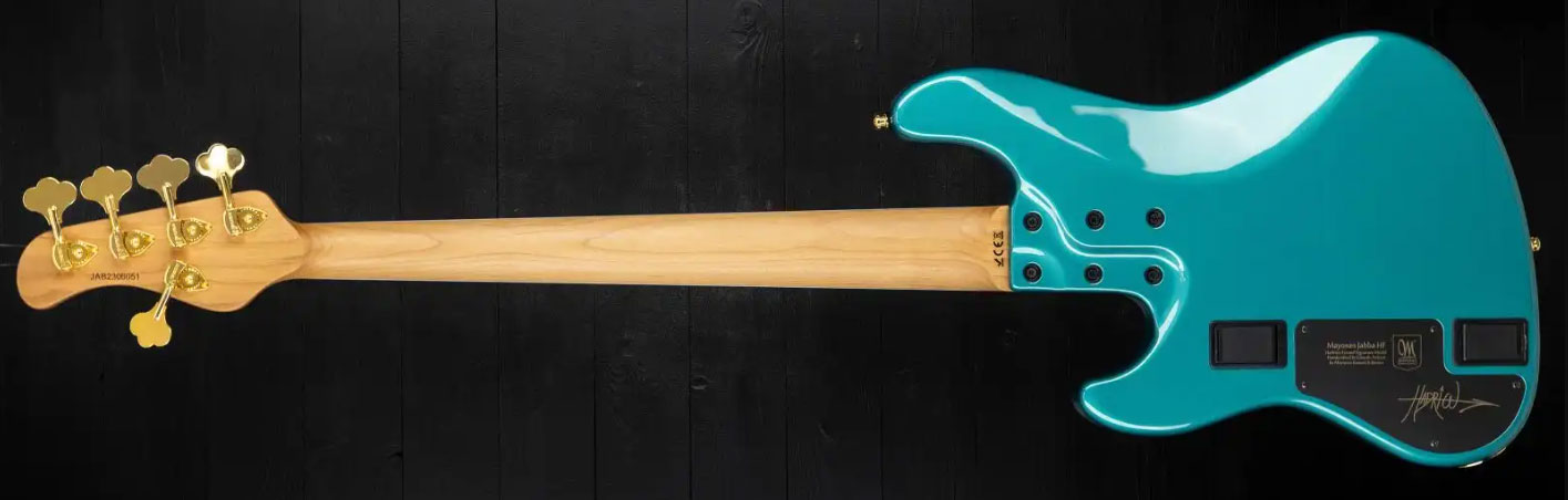 Mayones Guitars Hadrien Feraud Jabba Hf 5c Active Mn - Sherwood Green Metallic - Solidbody E-bass - Variation 1