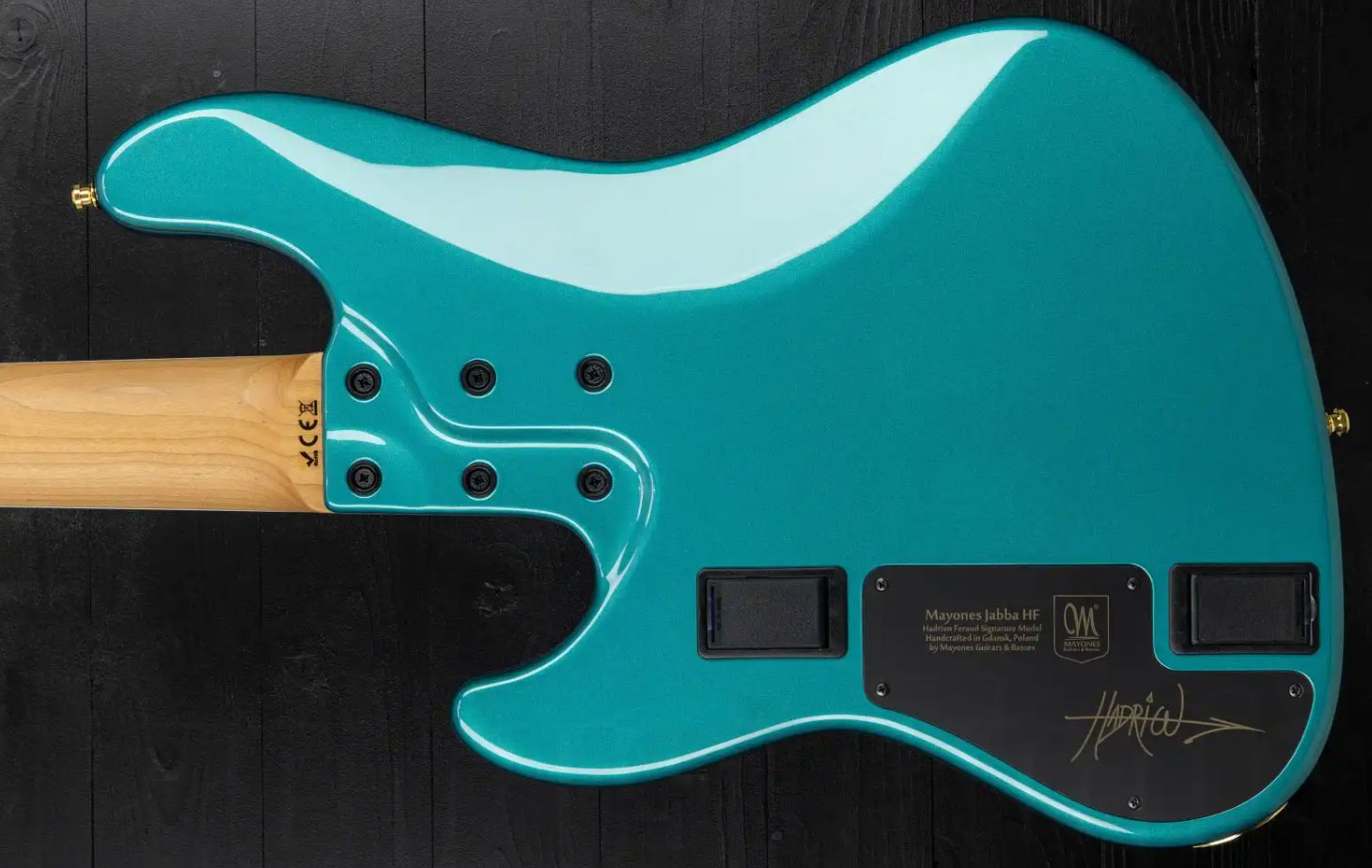 Mayones Guitars Hadrien Feraud Jabba Hf 5c Active Mn - Sherwood Green Metallic - Solidbody E-bass - Variation 2