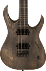 7-saitige e-gitarre Mayones guitars Duvell Elite Gothic 7 40th Anniversary #DF2205923 - Antique black satin