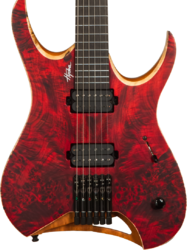 E-gitarre aus metall Mayones guitars Hydra Elite 6 #HF2008335 - Dirty red satin