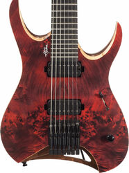 7-saitige e-gitarre Mayones guitars Hydra Elite 7 (Seymour Duncan) - Dirty red satin