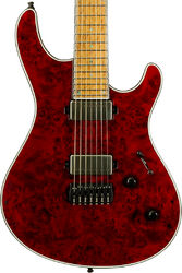 Bariton e-gitarre Mayones guitars Regius 7 #RF2602251 (7-String, Baritone) - trans red