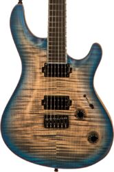 Double cut e-gitarre Mayones guitars Regius Core Classic 6 #RF2204447 - Jean black 2-tone blue sunburst satine