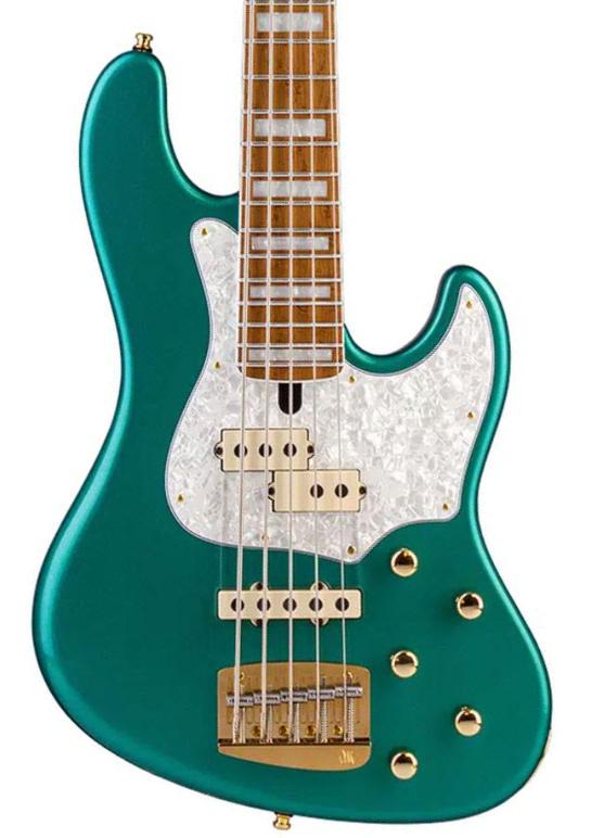 Solidbody e-bass Mayones guitars Hadrien Feraud Jabba HF 5-String - Sherwood green metallic