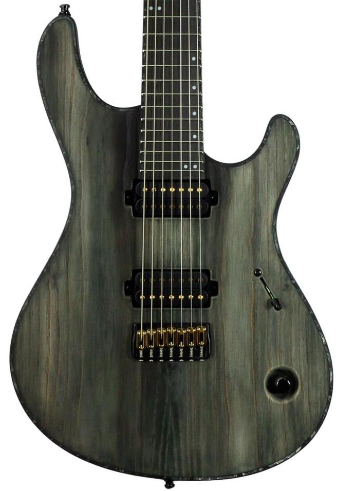 7-saitige e-gitarre Mayones guitars Regius Gothic 7 #RF2510207 (7-String) - Matt Gothic Black