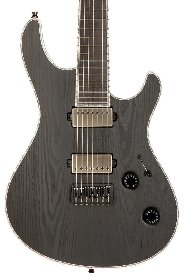 7-saitige e-gitarre Mayones guitars Regius Gothic 7 #RF2312801 - Gothic black ash