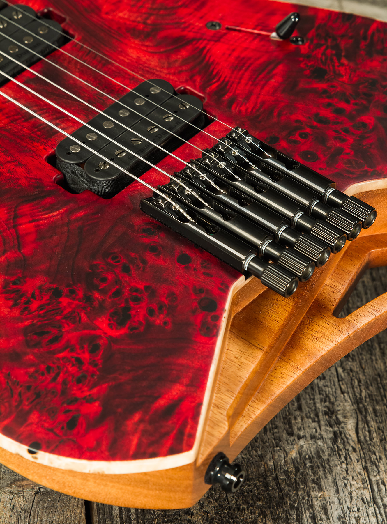 Mayones Guitars Hydra Elite 6 2h Seymour Duncan Ht Eb #hf2008335 - Dirty Red Satin - E-Gitarre aus Metall - Variation 5