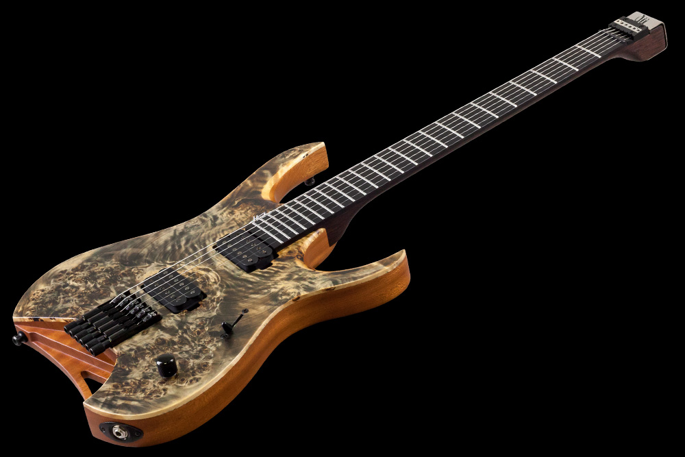 Mayones Guitars Hydra Elite 6 Hh Seymour Duncan Ht Eb - Trans Graphite Satin - E-Gitarre aus Metall - Variation 1