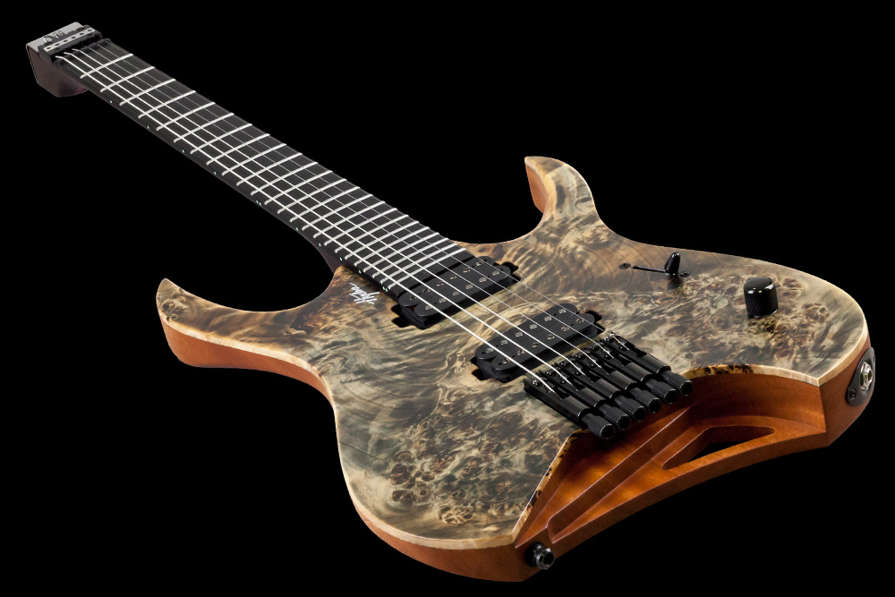 Mayones Guitars Hydra Elite 6 Hh Seymour Duncan Ht Eb - Trans Graphite Satin - E-Gitarre aus Metall - Variation 2