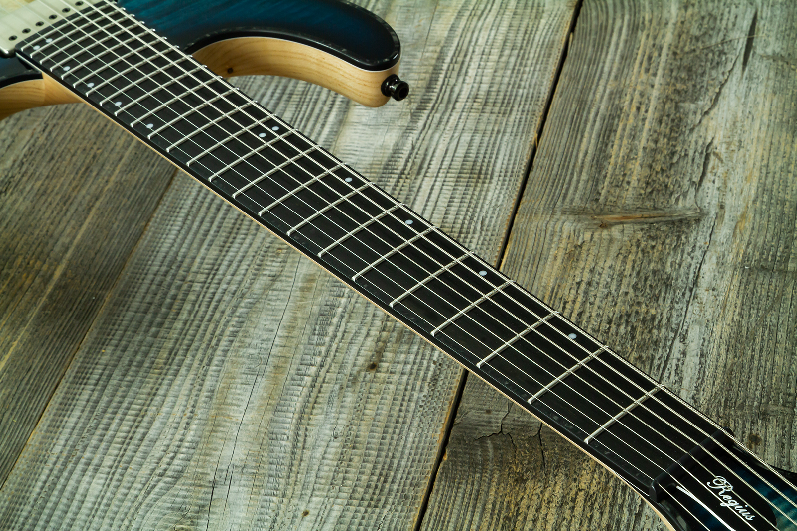 Mayones Guitars Regius 7c Baryton 2h Velvetrone Ht Eb #rf2510186 - Turquoise Iris - Bariton E-Gitarre - Variation 6