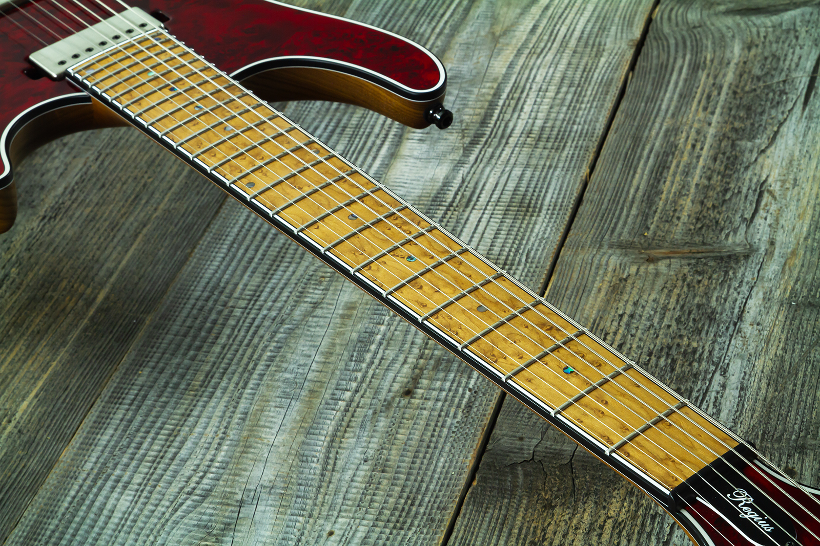 Mayones Guitars Regius 7c Baryton 2h Velvetrone Ht Eb #rf2602251 - Trans Red - Bariton E-Gitarre - Variation 5