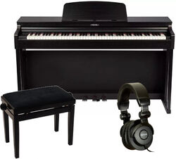 Klaviere set Medeli Up230 Bk + banquette noir Laqué + casque X-hp1 - Noir