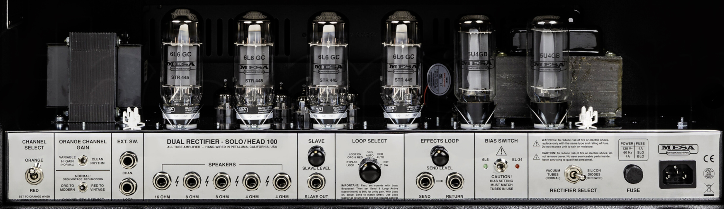 Mesa Boogie 90s Dual Rectifier Head 100w 6l6 Blackout - E-Gitarre Topteil - Variation 4