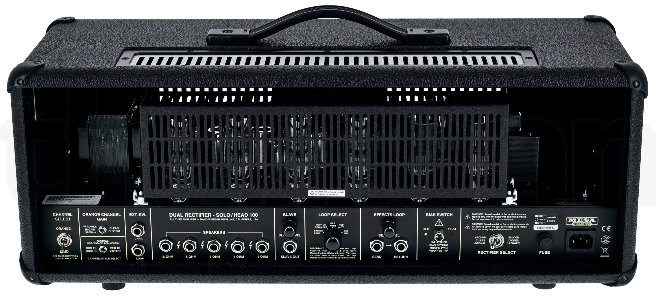 Mesa Boogie 90s Dual Rectifier Standard Head 100w 6l6 Black Bronco - E-Gitarre Topteil - Variation 3