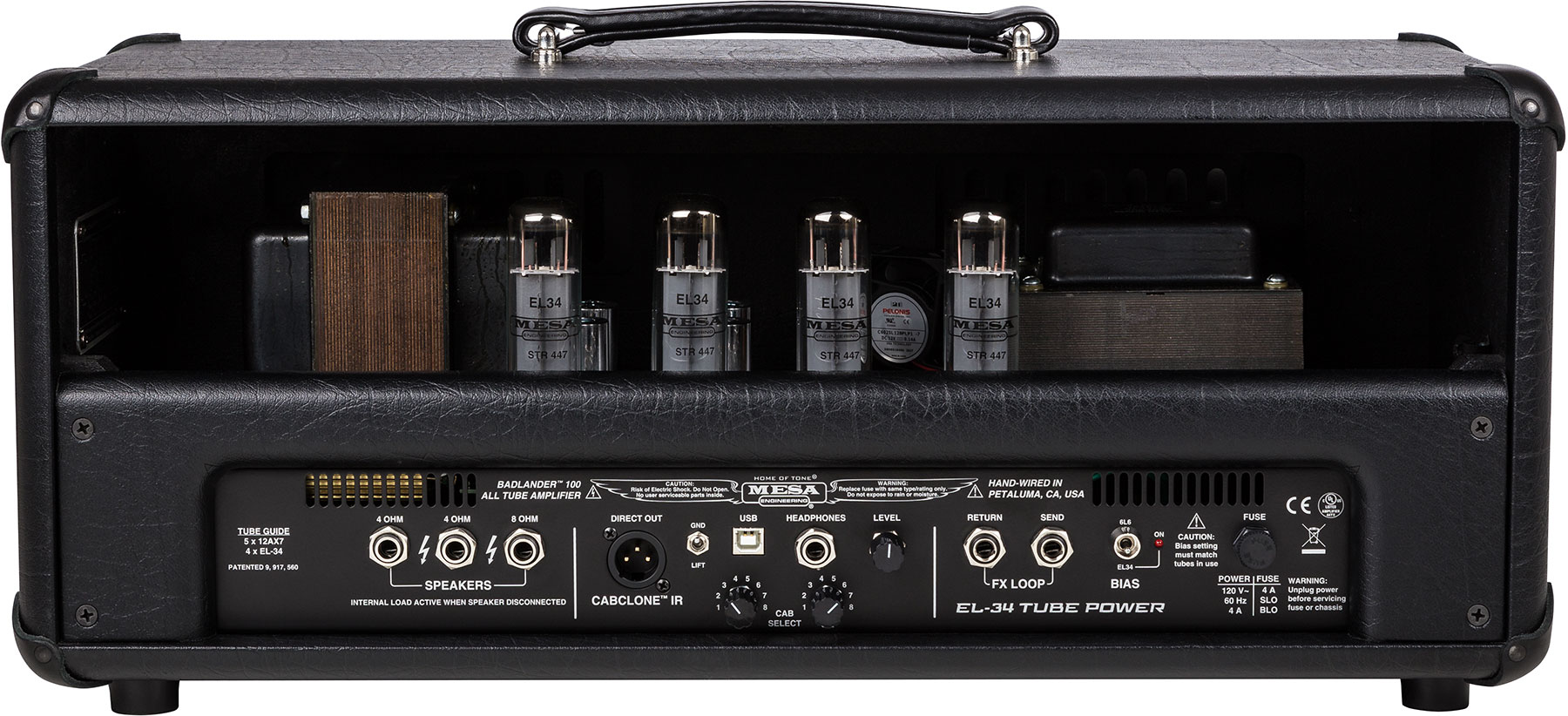 Mesa Boogie Badlander 100 Head 20/50/100w El34 Black Taurus - E-Gitarre Topteil - Variation 1