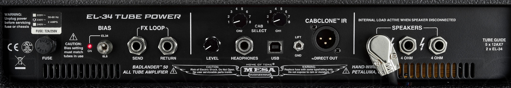 Mesa Boogie Badlander 50 Combo 20/50w El34 Black Bronco - Combo für E-Gitarre - Variation 2