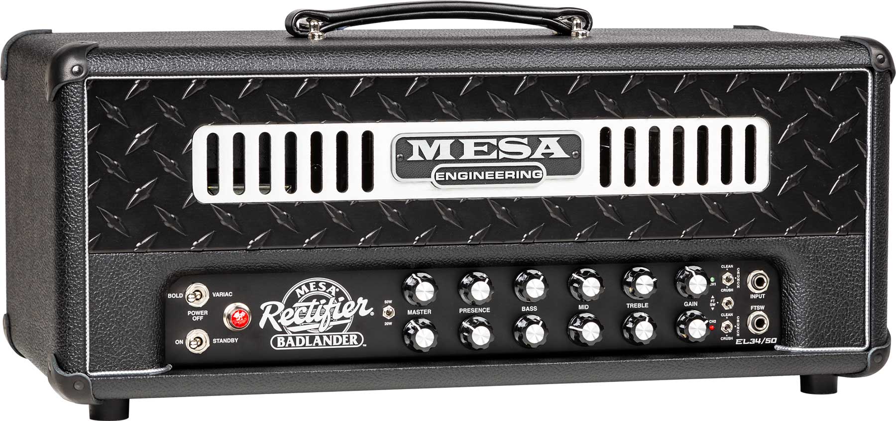 Mesa Boogie Badlander 50 Head 25/50w El34 Black Bronco - E-Gitarre Topteil - Variation 1