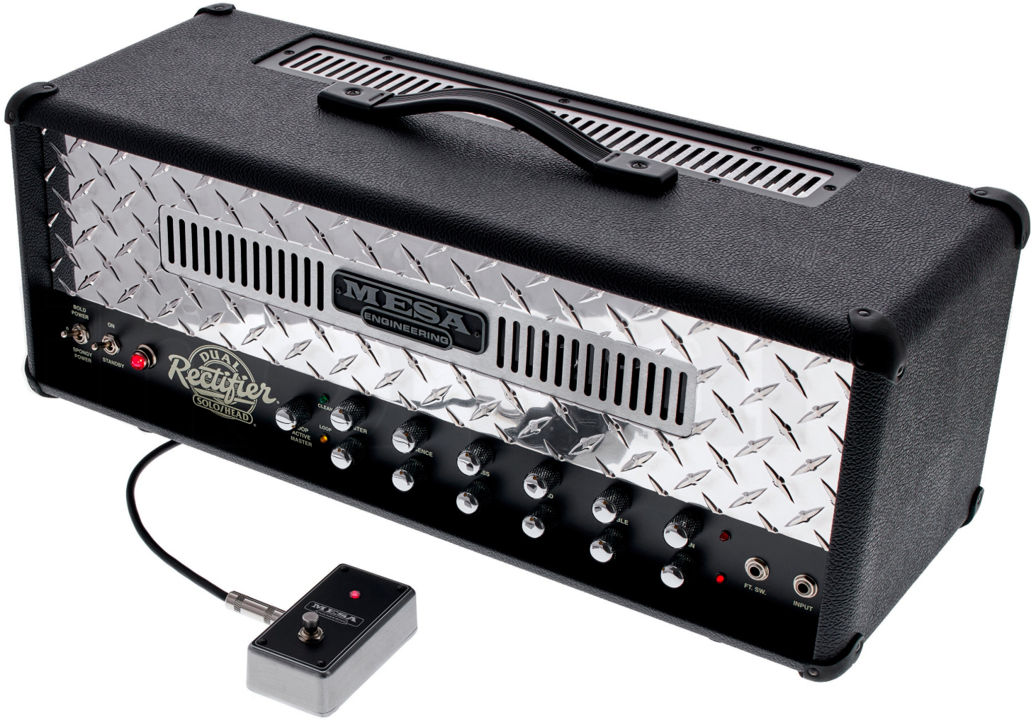 Mesa Boogie 90s Dual Rectifier Standard Head 100w 6l6 Black Bronco - E-Gitarre Topteil - Main picture