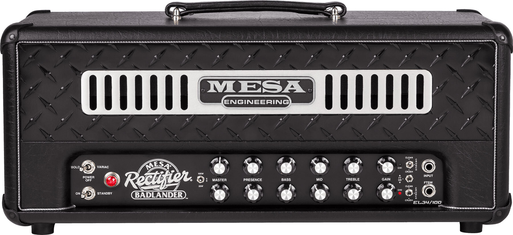 Mesa Boogie Badlander 100 Head 20/50/100w El34 Black Taurus - E-Gitarre Topteil - Main picture