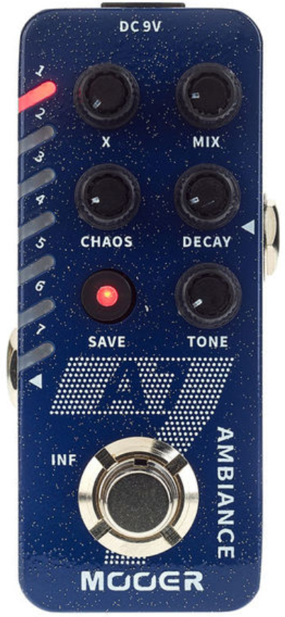 Mooer A7 Ambience Reverb - Modulation/Chorus/Flanger/Phaser & Tremolo Effektpedal - Main picture