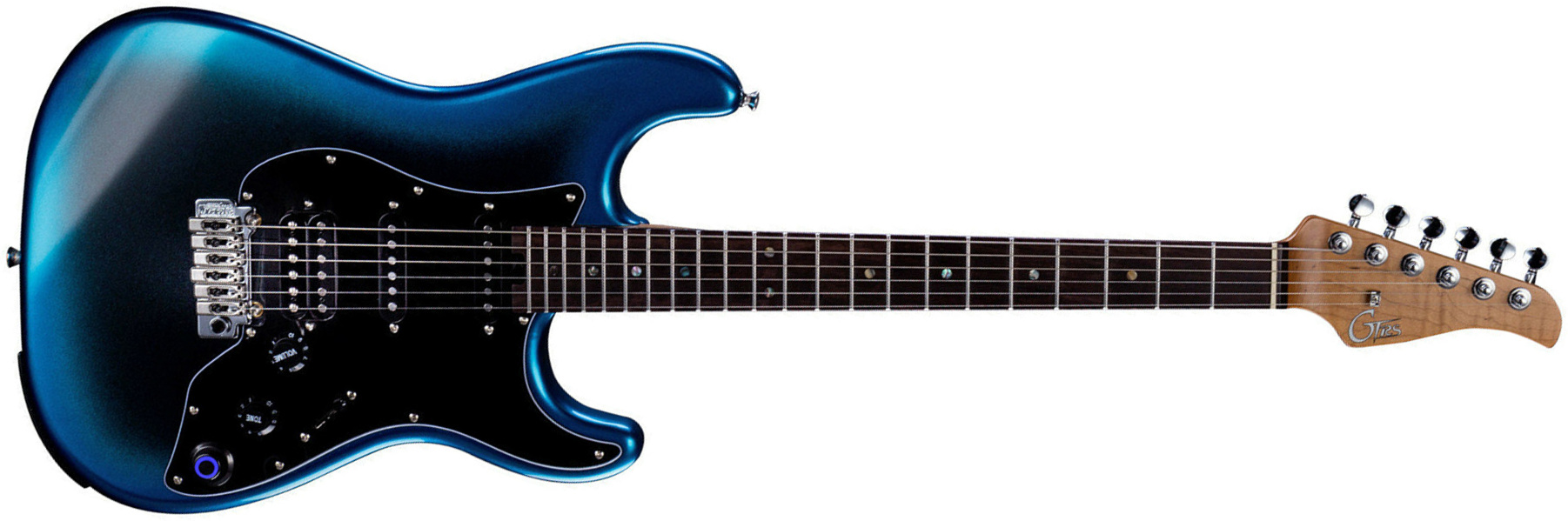 Mooer Gtrs P800 Pro Intelligent Guitar Hss Trem Rw - Dark Night - Midi-/Digital-/Modeling Gitarren - Main picture