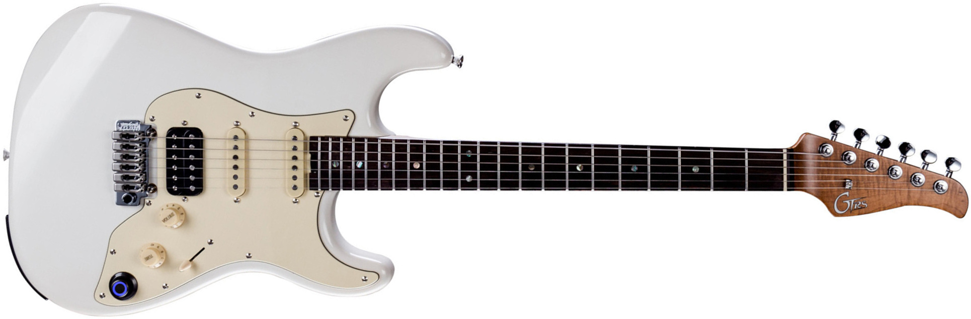 Mooer Gtrs P800 Pro Intelligent Guitar Hss Trem Rw - Olympic White - Midi-/Digital-/Modeling Gitarren - Main picture