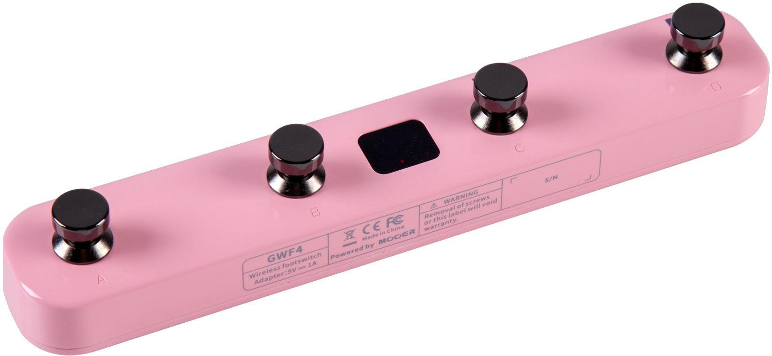 Volume/booster/expression effektpedal Mooer GWF4 GTRS Wireless Footswitch - Shell Pink