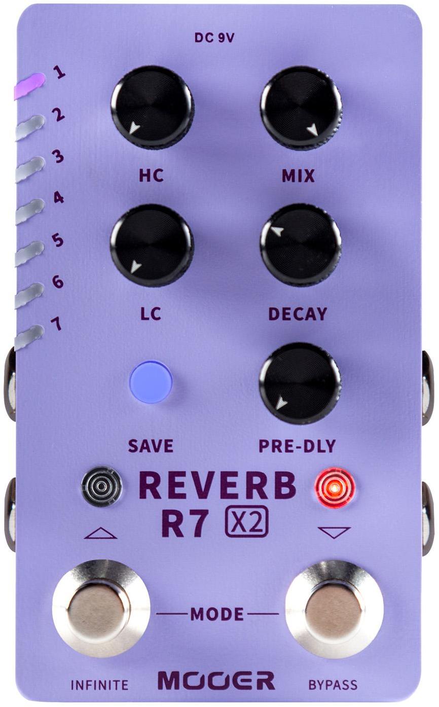 Reverb/delay/echo effektpedal Mooer R7X2 Reverb