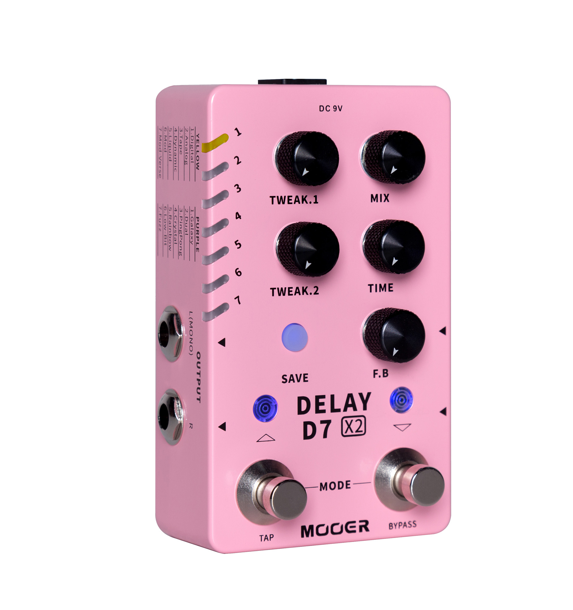 Mooer D7x2 Delay - Reverb/Delay/Echo Effektpedal - Variation 1