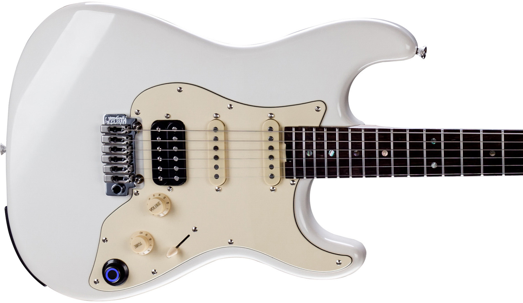Mooer Gtrs P800 Pro Intelligent Guitar Hss Trem Rw - Olympic White - Midi-/Digital-/Modeling Gitarren - Variation 2