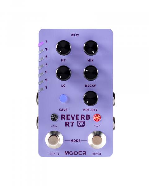 Reverb/delay/echo effektpedal Mooer R7X2 Reverb