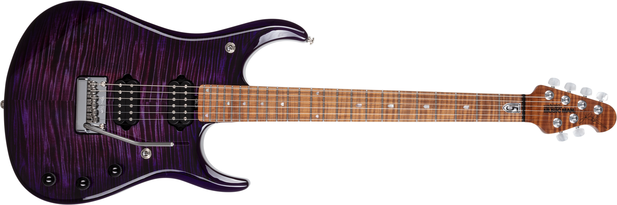Music Man John Petrucci Jp15 Signature 2h Dimarzio Piezo Trem Mn +housse - Purple Nebula Flame Top - E-Gitarre aus Metall - Main picture