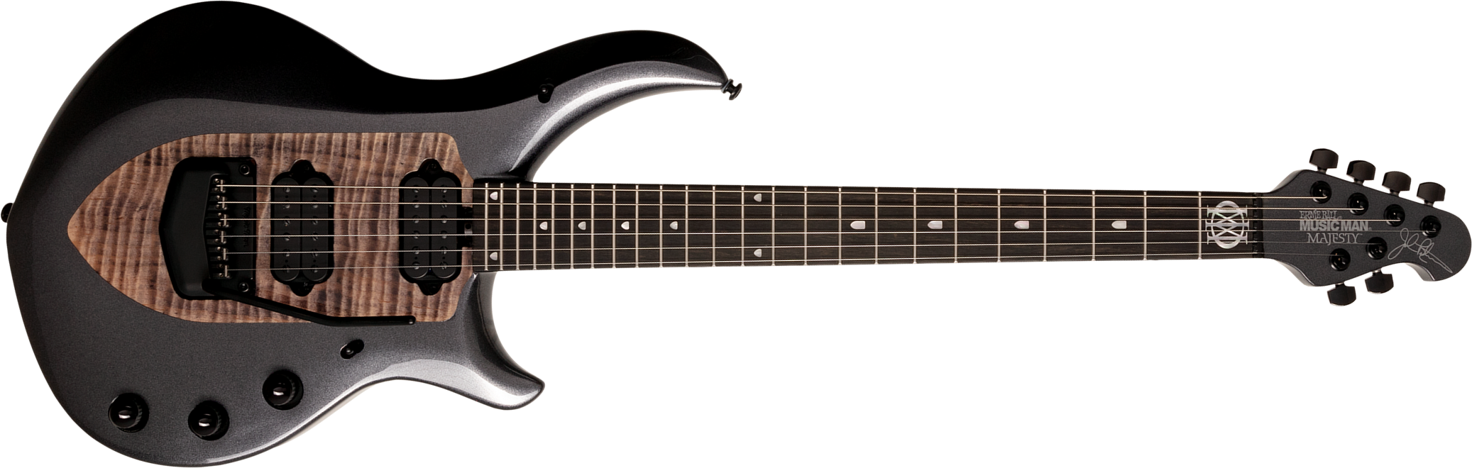 Music Man John Petrucci Majesty 6 Signature 2h Dimarzio Piezo Trem - Smoked Pearl - E-Gitarre aus Metall - Main picture