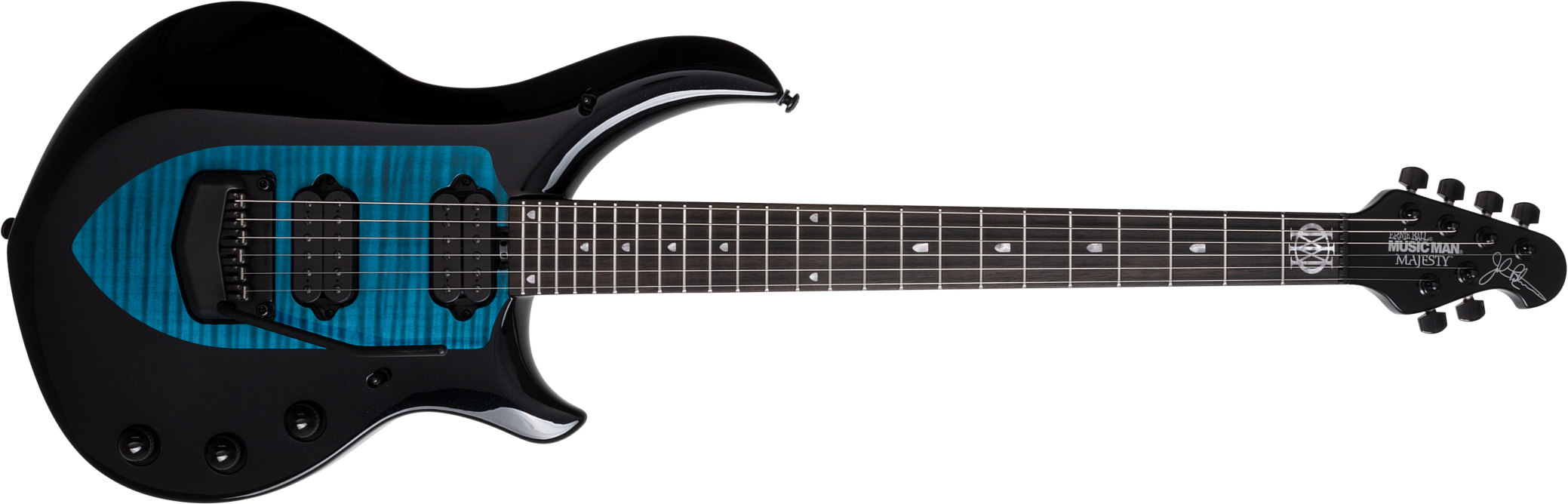 Music Man John Petrucci Majesty 6 Signature 2h Dimarzio Piezo Trem Eb - Okelani Blue - E-Gitarre aus Metall - Main picture