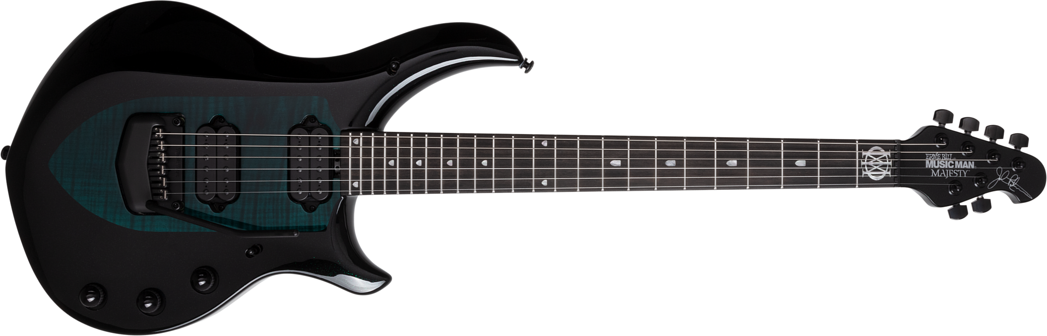 Music Man John Petrucci Majesty 6 Signature 2h Dimarzio Piezo Trem Eb - Emerald Sky - Signature-E-Gitarre - Main picture