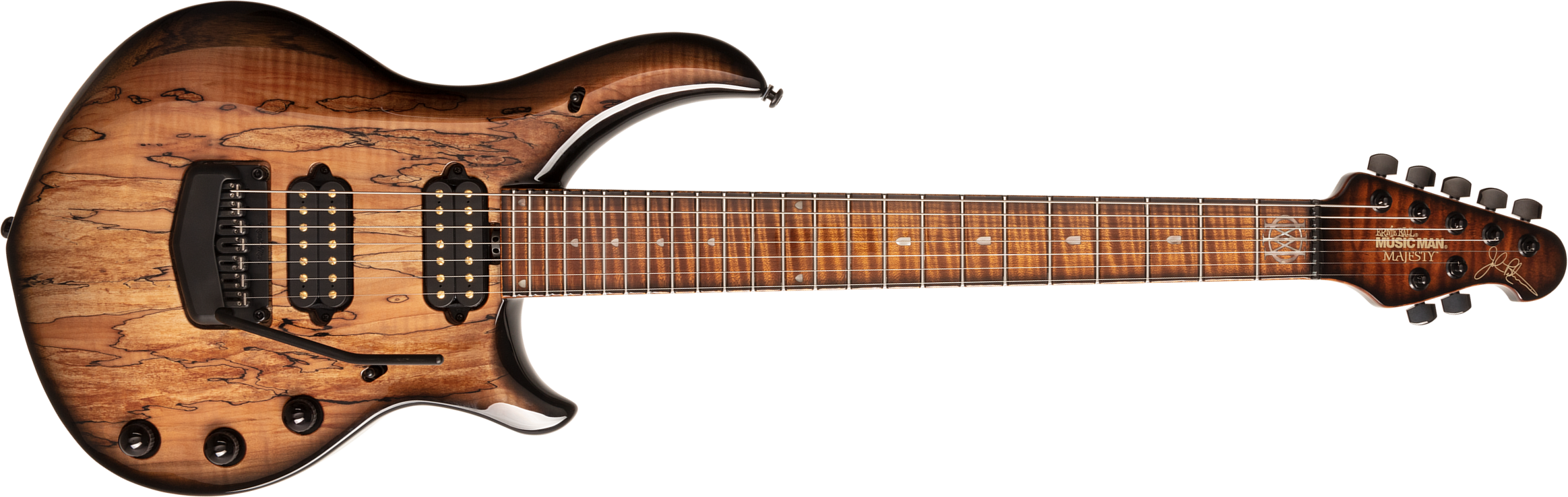 Music Man John Petrucci Majesty 7c Signature 2h Dimarzio Piezo Trem Eb +housse - Spice Melange - Signature-E-Gitarre - Main picture