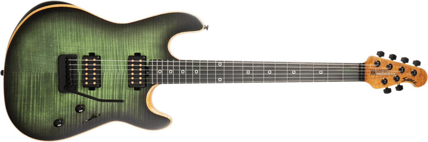Music Man Rabea Massad Sabre Signature 2h Trem Eb - Emerald Hill Burst - Signature-E-Gitarre - Main picture
