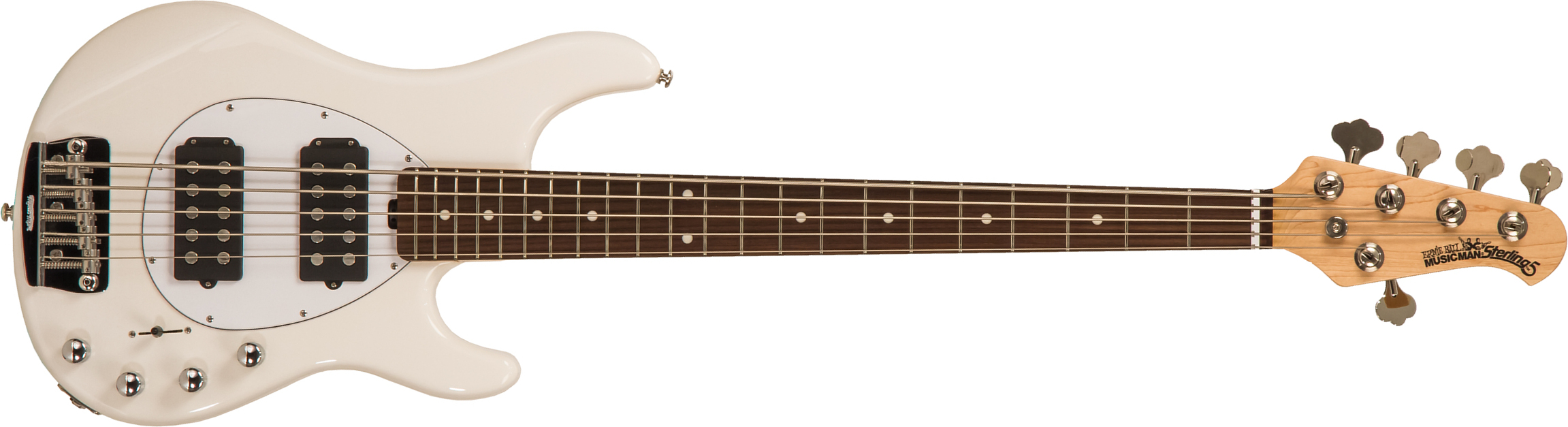 Music Man Sterling 5 2h 5c Active Rw - White - Solidbody E-bass - Main picture