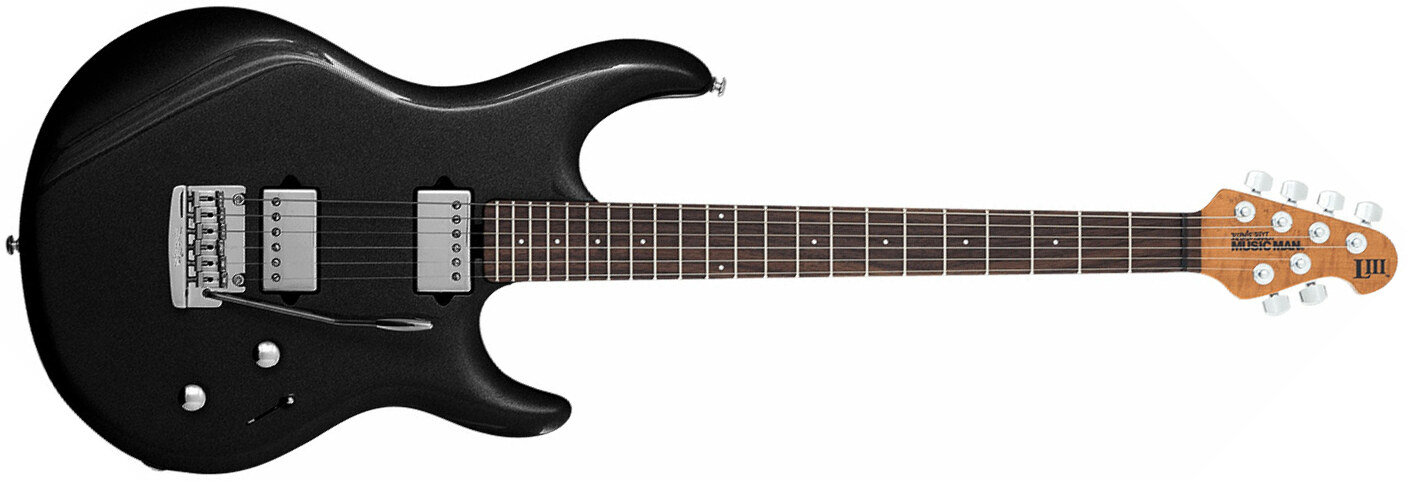 Music Man Steve Lukather Luke Iii 3 Hh Signature Trem Rw - Black - E-Gitarre in Str-Form - Main picture