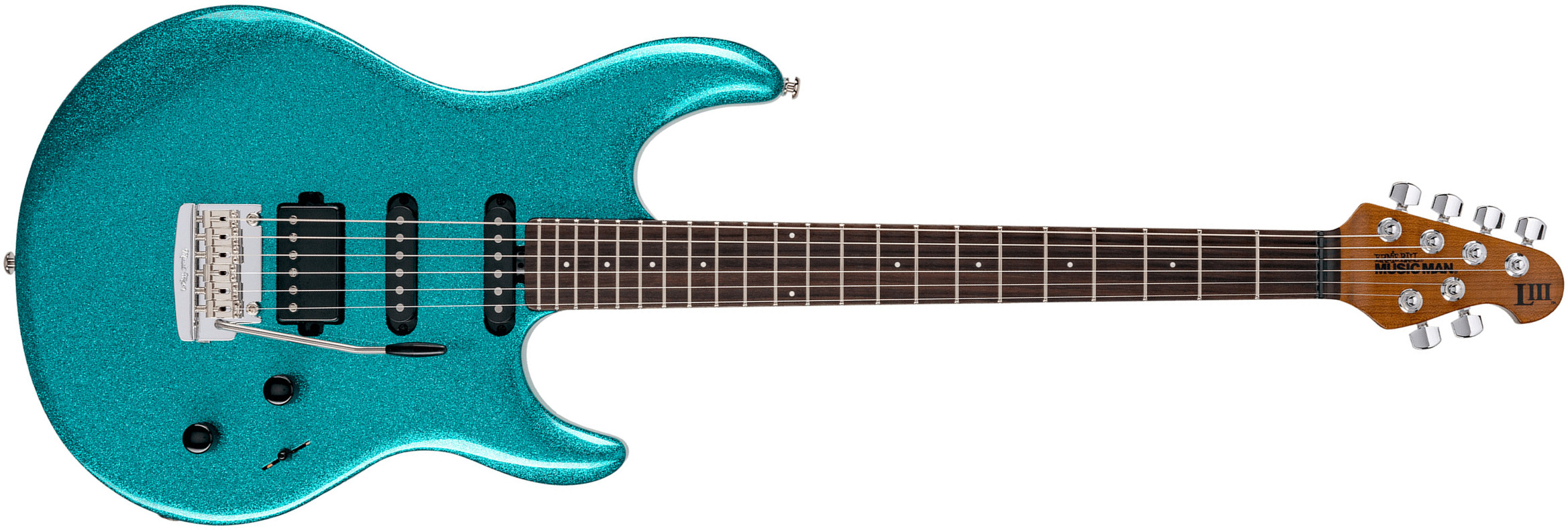 Music Man Steve Lukather Luke Iii 3 Hss Signature Trem Rw - Ocean Sparkle - E-Gitarre in Str-Form - Main picture