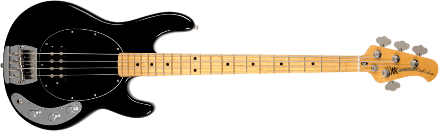 Music Man Stingray Retro 70s Usa Active Mn - Black - Solidbody E-bass - Main picture