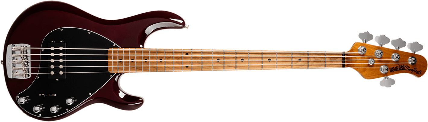 Music Man Stingray Special H 5c Active Mn +housse - Translucent Oxblood - Solidbody E-bass - Main picture
