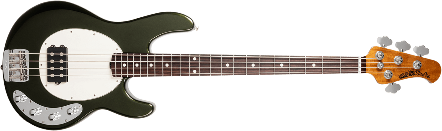 Music Man Stingray Special H Active Rw +housse - Fallout Green - Solidbody E-bass - Main picture