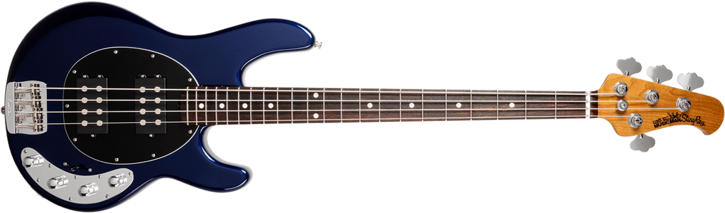 Music Man Stingray Special Hh Active Rw +housse - Butane Blue - Solidbody E-bass - Main picture