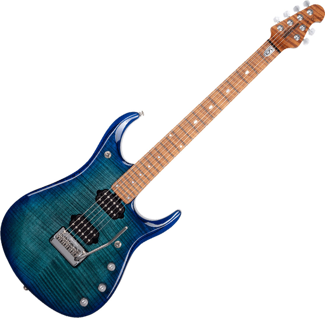 Music Man John Petrucci Jp15 Signature 2h Dimarzio Piezo Trem Mn +housse - Cerulean Paradise Flame - E-Gitarre aus Metall - Variation 2