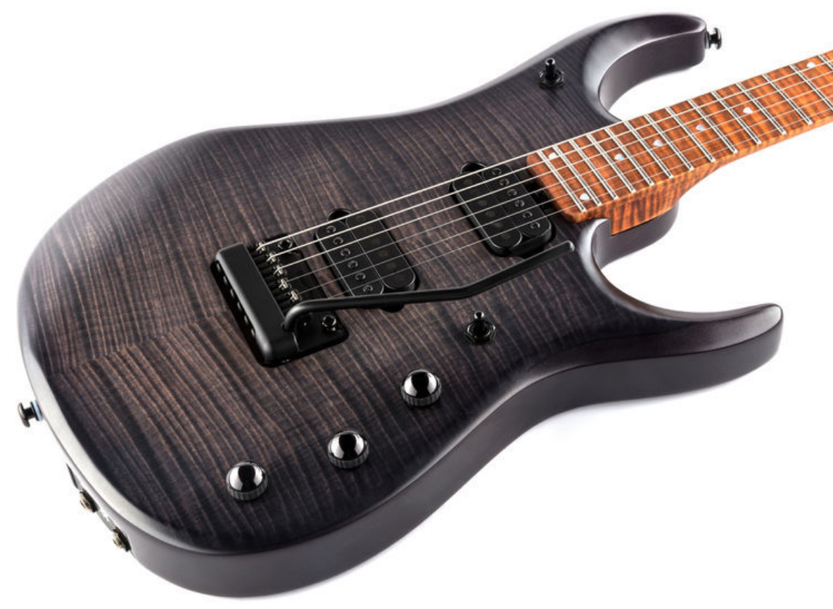 Music Man John Petrucci Jp15 Signature Hh Dimarzio Piezo Trem Mn - Flame Trans Black Burst - E-Gitarre aus Metall - Variation 2